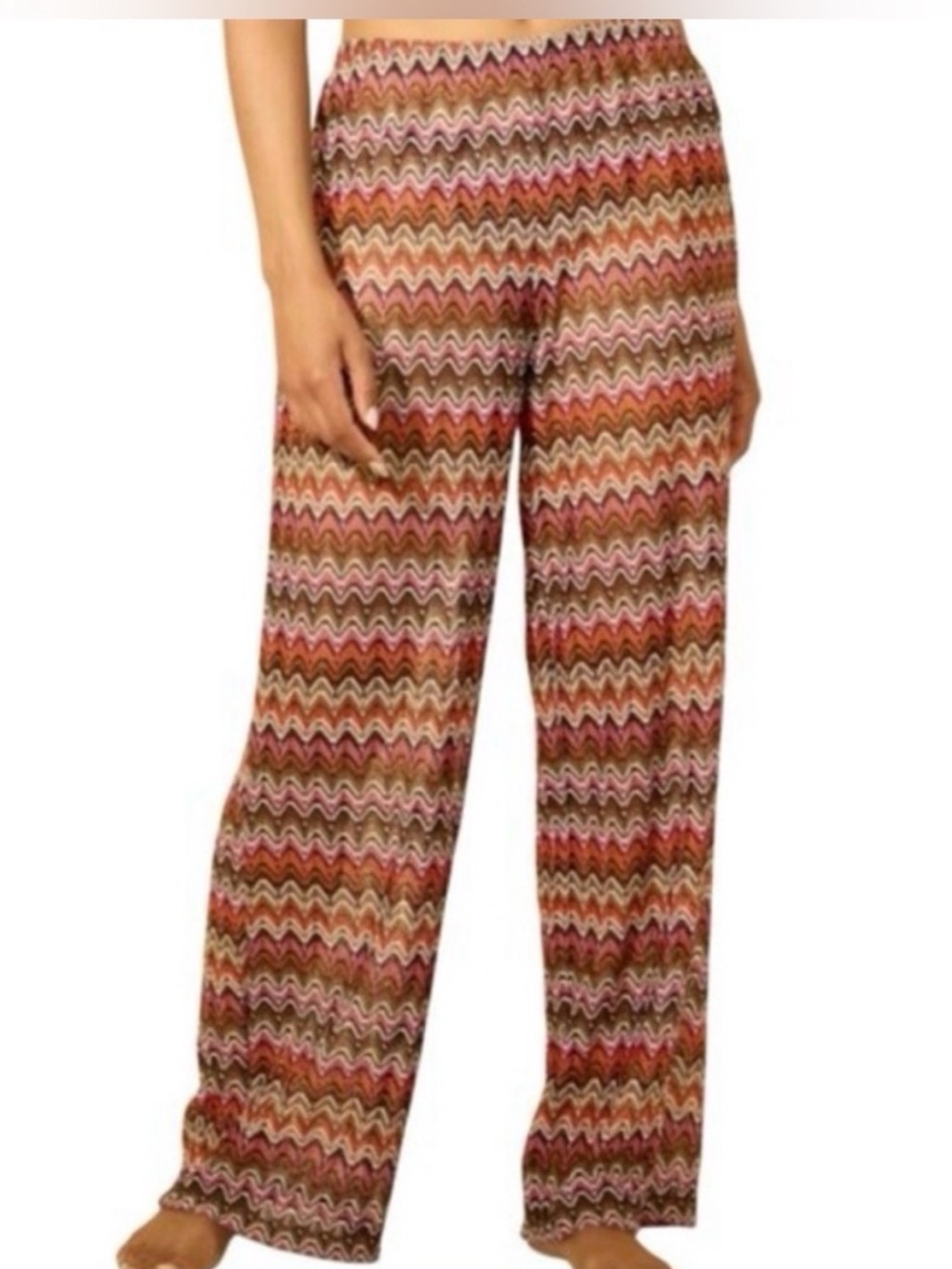NWT Shade & Shore Wide-Leg Swim Coverup Pants in Multicolor